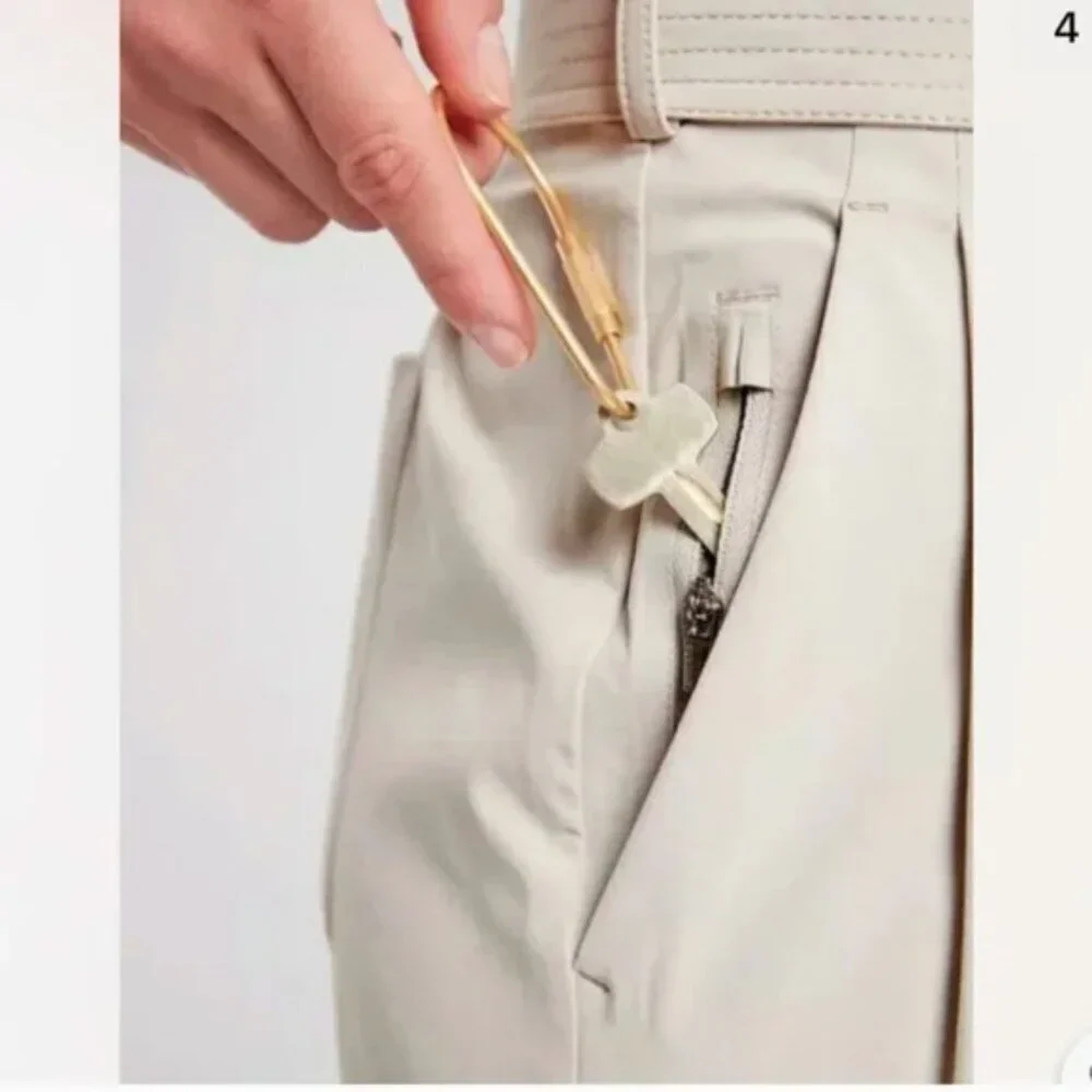 Athleta Skyline Pant II Paperbag Light Beige Size 10 - Picture 3 of 14